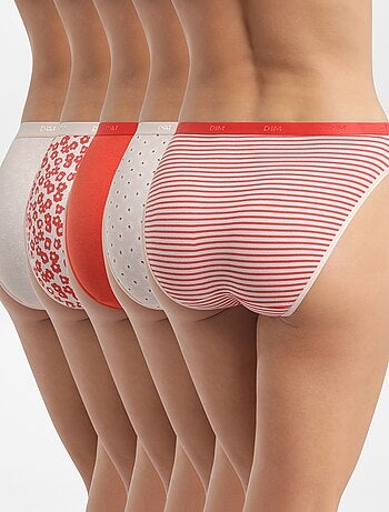 Pack de 5 braguitas 'DIM' de algodón elástico