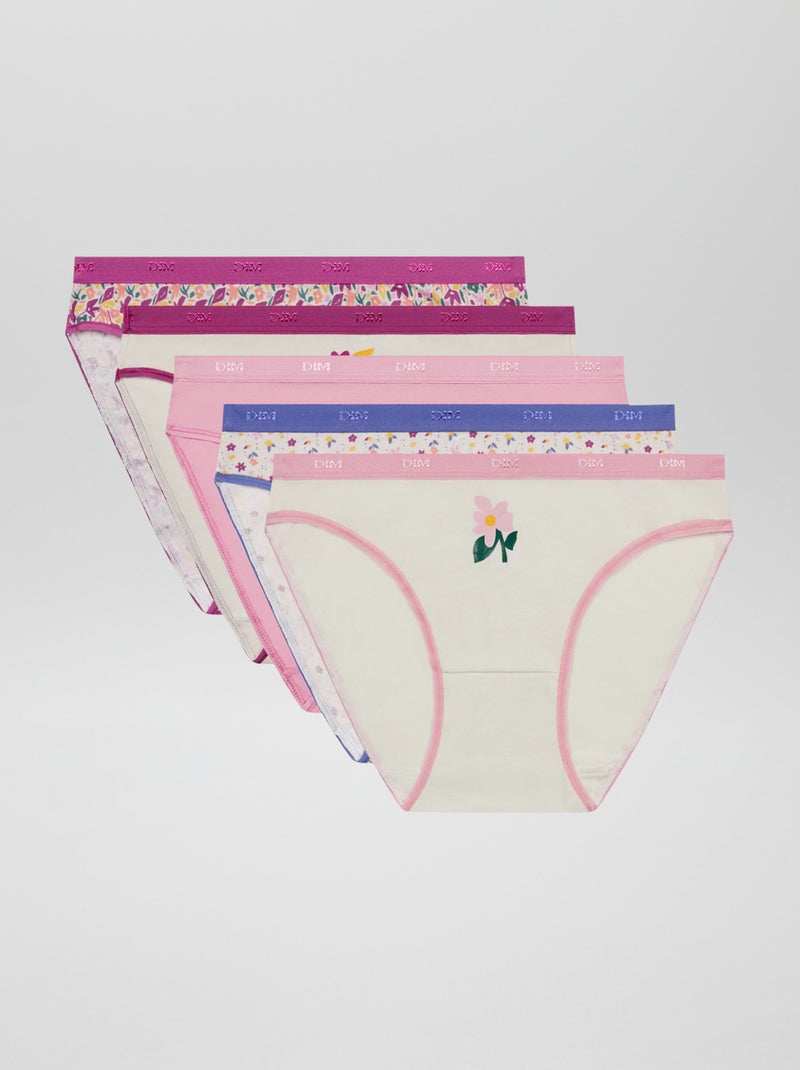 Pack de 5 braguitas 'Dim' ROSA - Kiabi