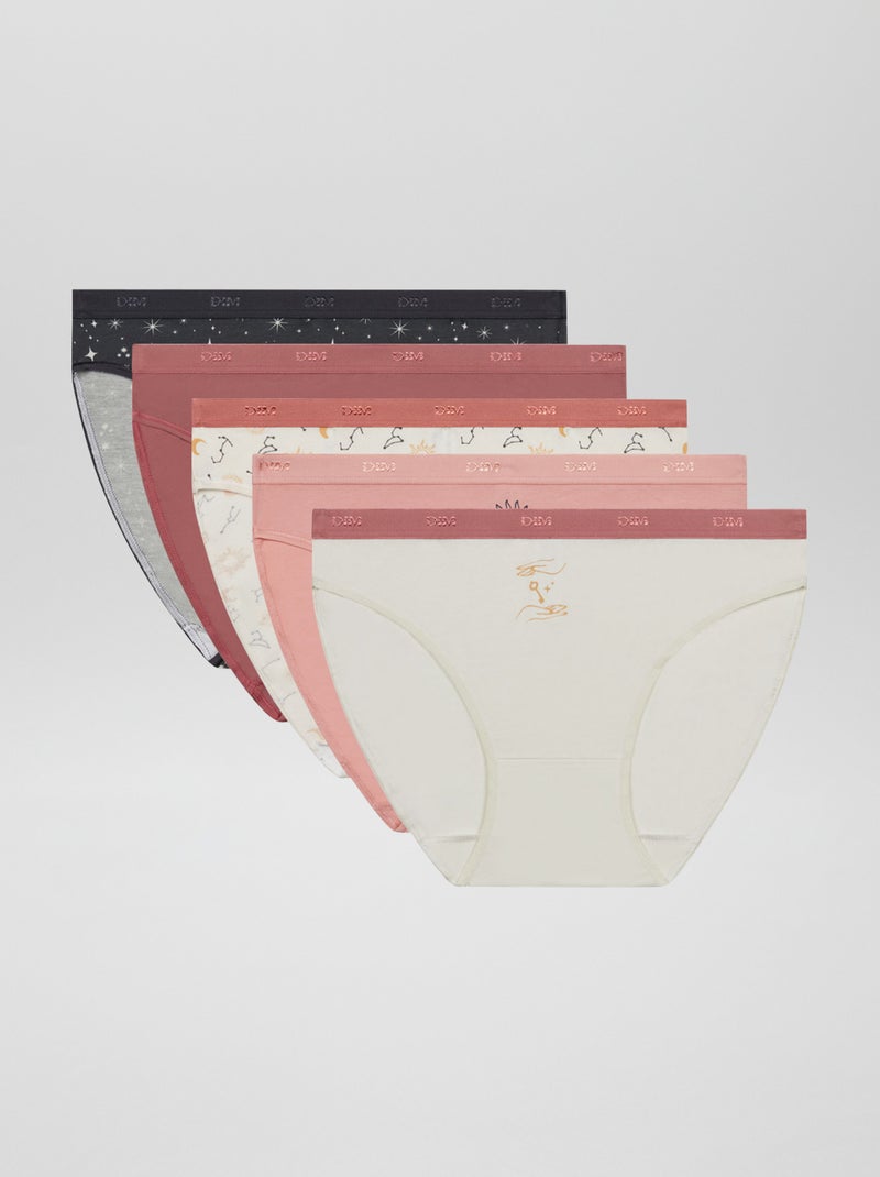 Pack de 5 braguitas 'Dim' ROSA - Kiabi