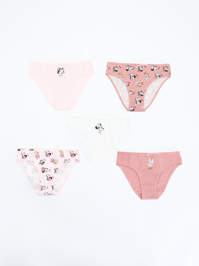 Pack de 5 braguitas 'Disney' Rosa - Kiabi