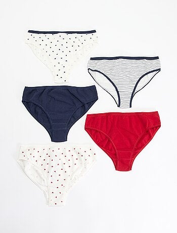 Pack de 5 braguitas estampadas