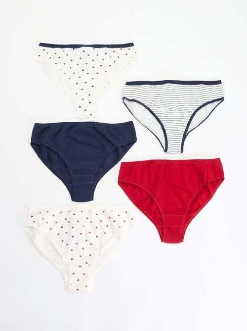 Pack de 5 braguitas estampadas - Kiabi Pack de 5 braguitas estampadas - Kiabi