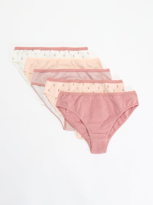 Pack de 5 braguitas estampadas - Kiabi Pack de 5 braguitas estampadas - Kiabi