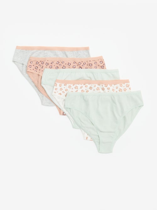 Pack de 5 braguitas estampadas - Kiabi Pack de 5 braguitas estampadas - Kiabi