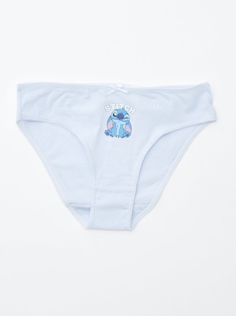 Pack de 5 braguitas 'Stitch' Azul - Kiabi