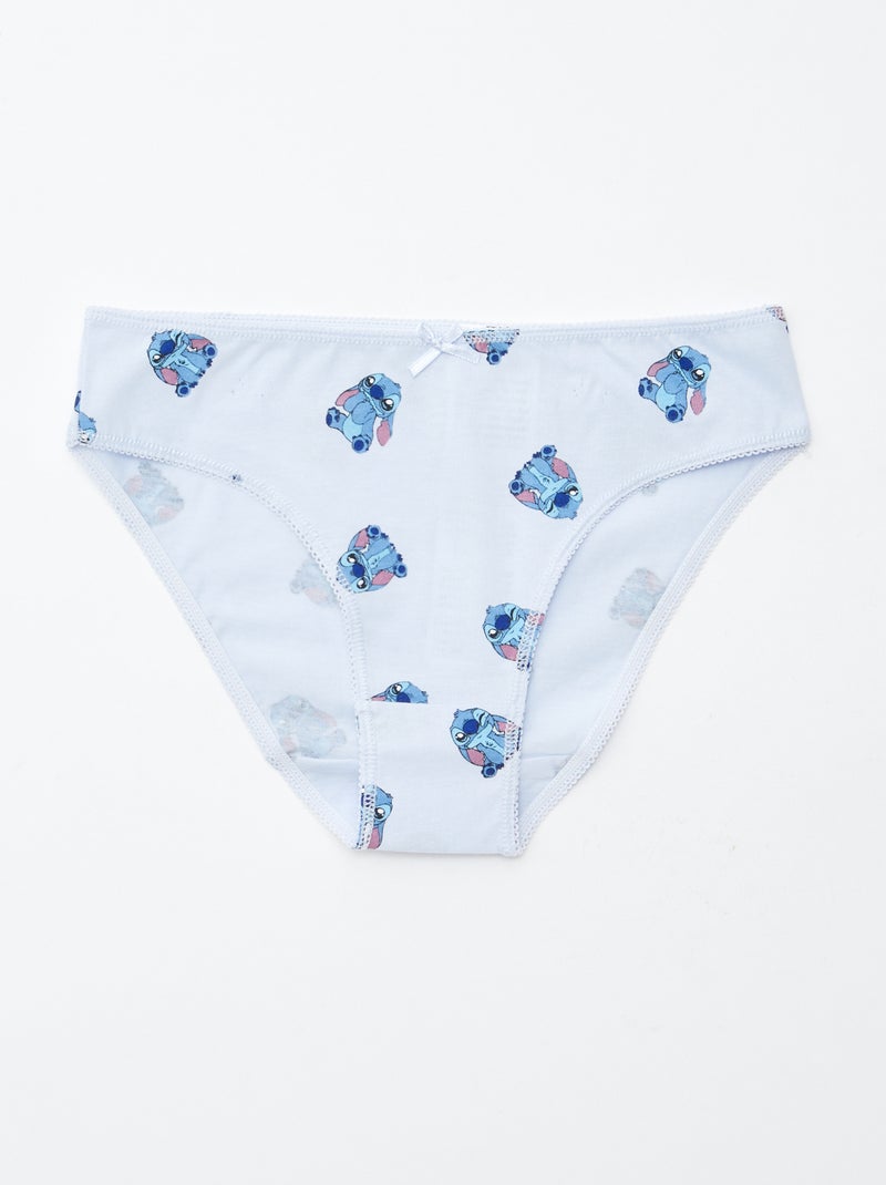 Pack de 5 braguitas 'Stitch' Azul - Kiabi