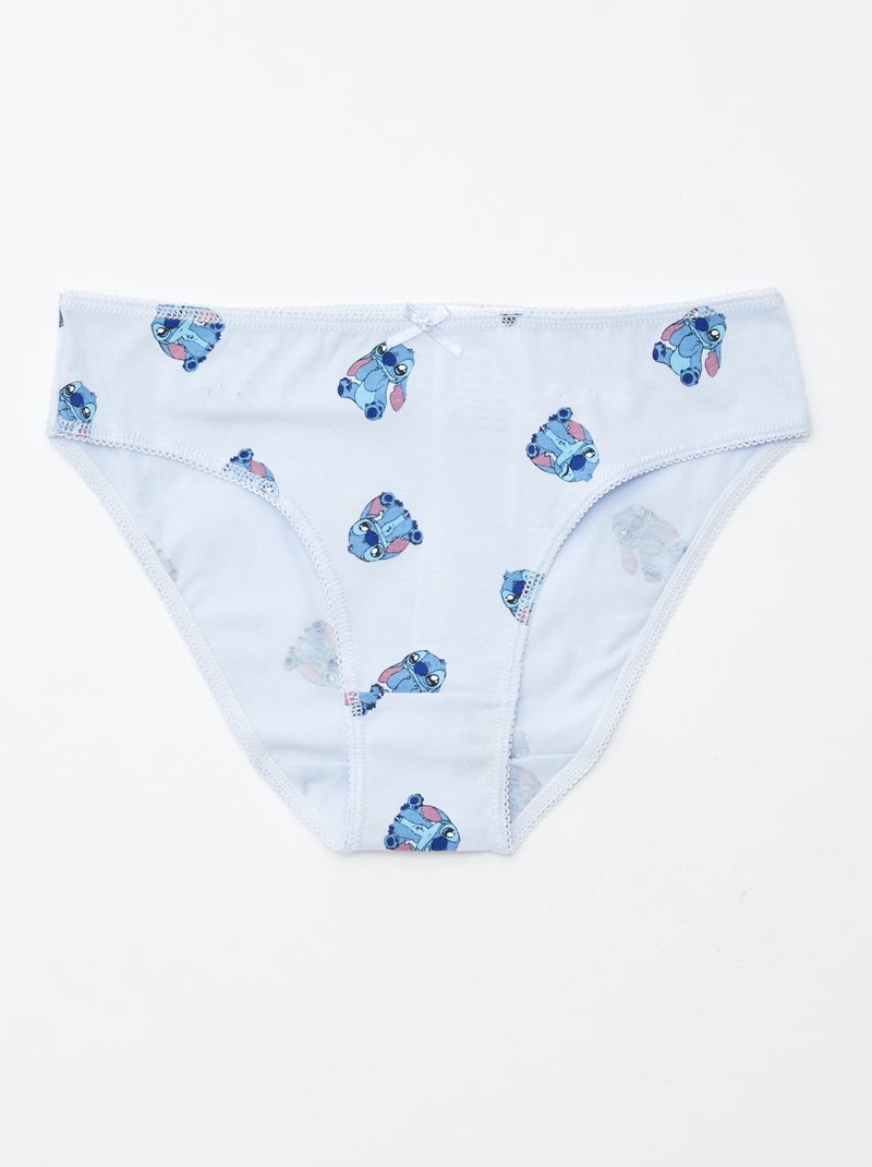Pack de 5 braguitas 'Stitch' Azul - Kiabi