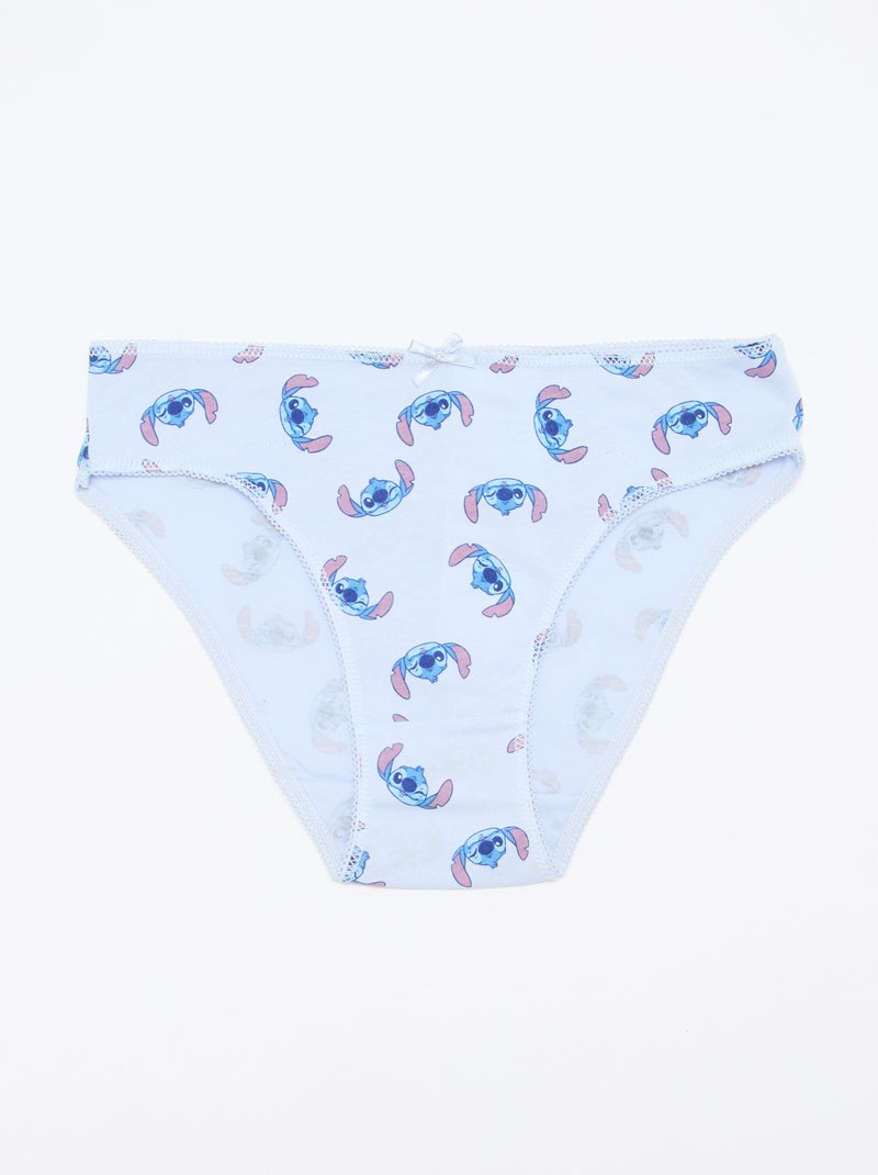 Pack de 5 braguitas 'Stitch' Azul - Kiabi
