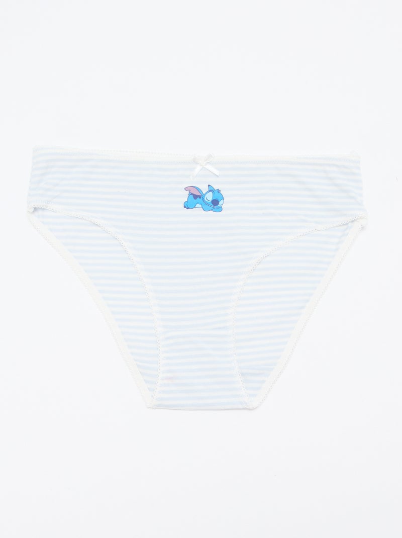 Pack de 5 braguitas 'Stitch' Azul - Kiabi