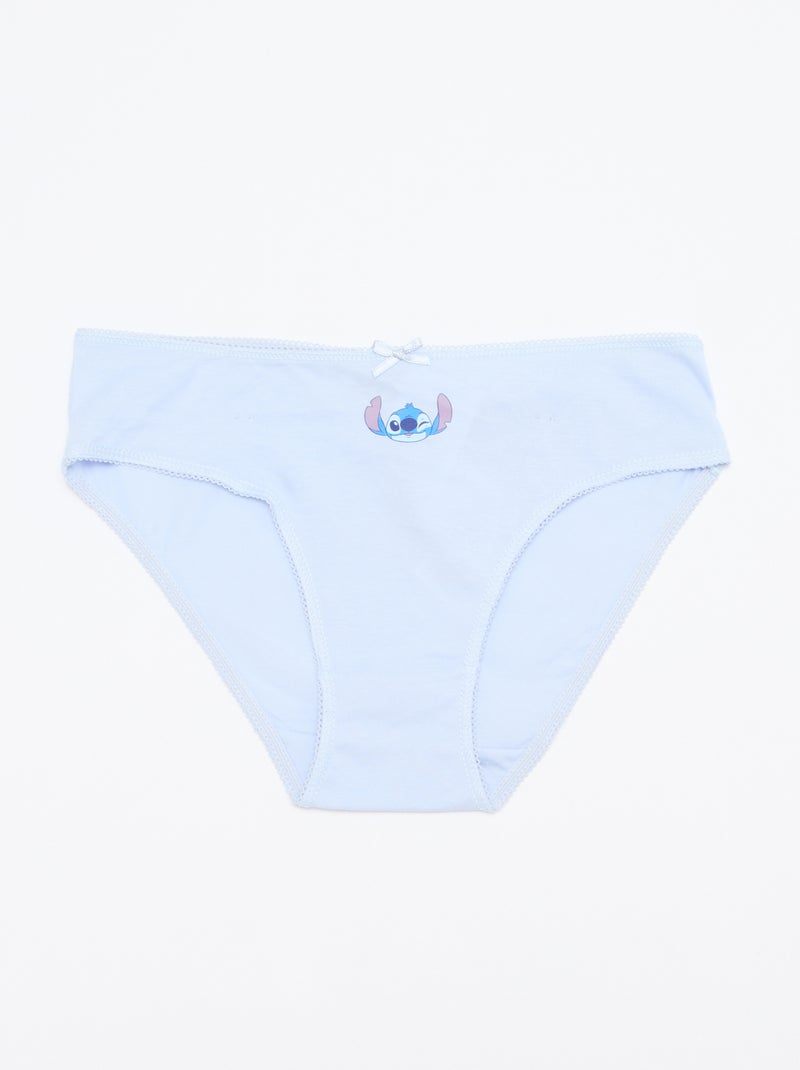 Pack de 5 braguitas 'Stitch' Azul - Kiabi