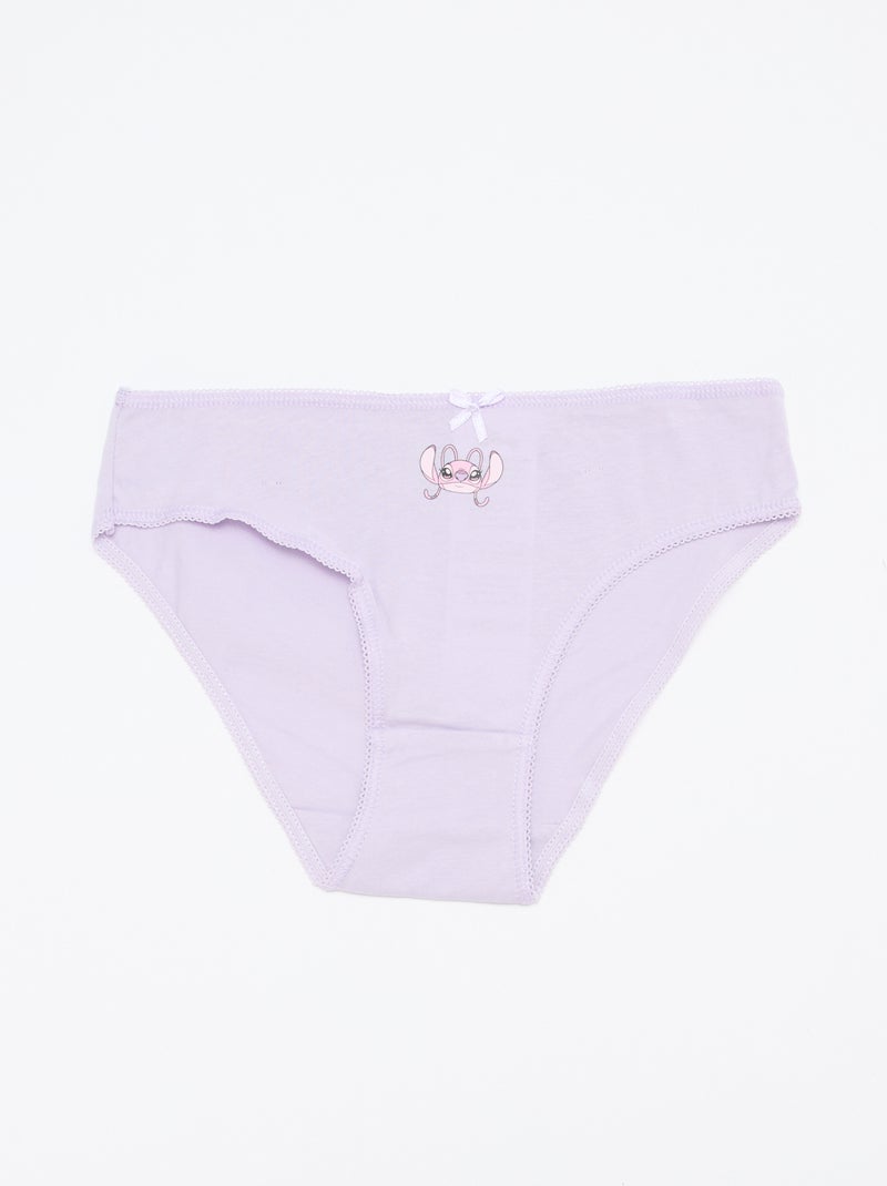 Pack de 5 braguitas 'Stitch' Purpura - Kiabi