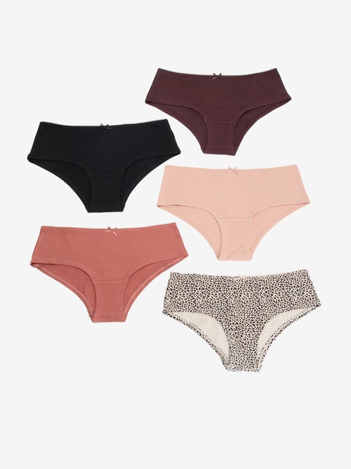 Pack de 5 braguitas tipo short estampadas - Kiabi