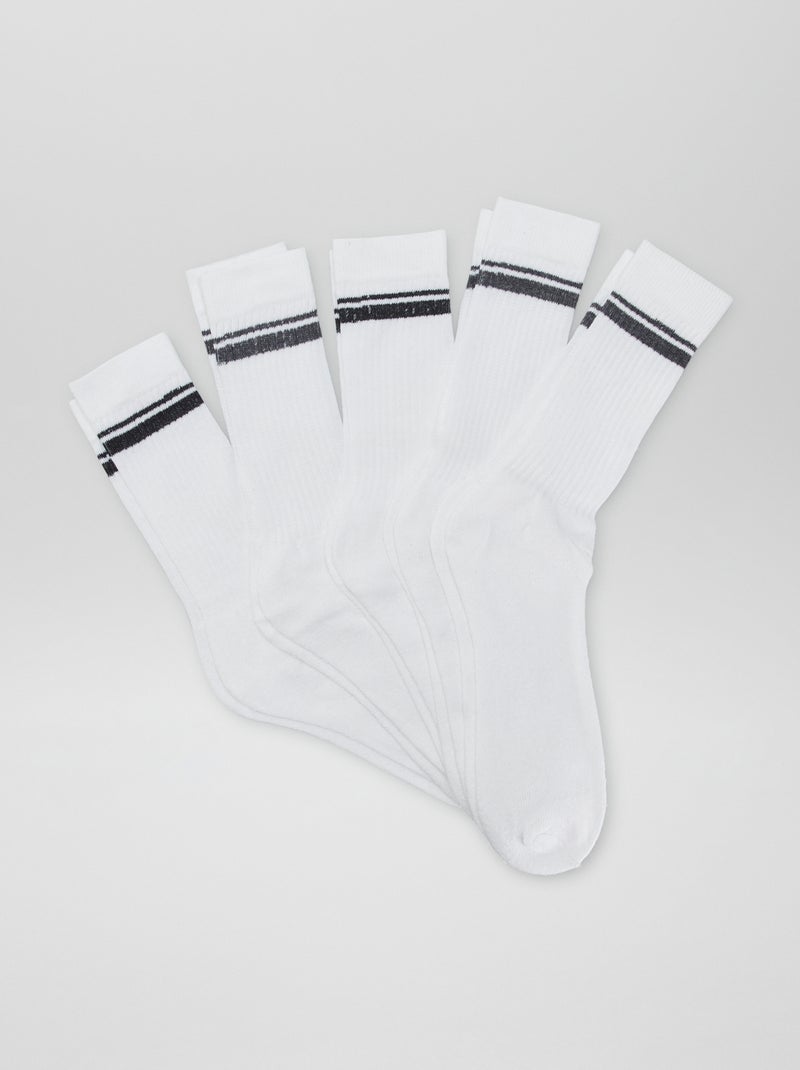 Pack de 5 calcetines altos GRIS - Kiabi