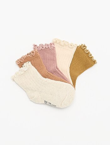 Pack de 5 calcetines con volantes