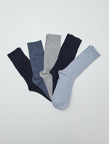 Pack de 5 calcetines de canalé