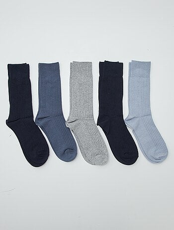 Pack de 5 calcetines de canalé