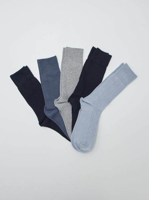 Pack de 5 calcetines de canalé - Kiabi