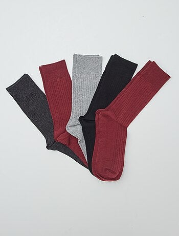 Pack de 5 calcetines de canalé