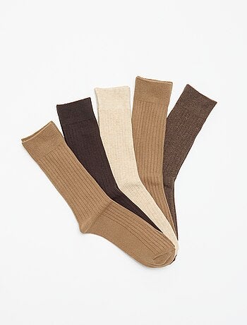 Pack de 5 calcetines de canalé