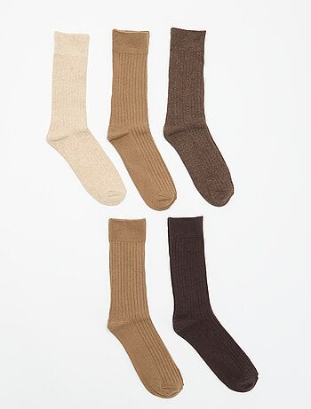 Pack de 5 calcetines de canalé