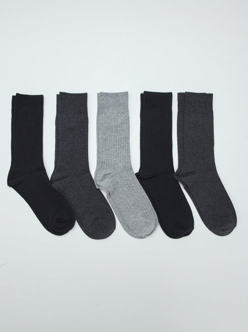 Pack de 5 calcetines de canalé - Kiabi