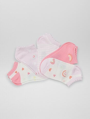 Calcetines de fantasía (pack de 5) rosa niña Okaïdi & Obaïbi