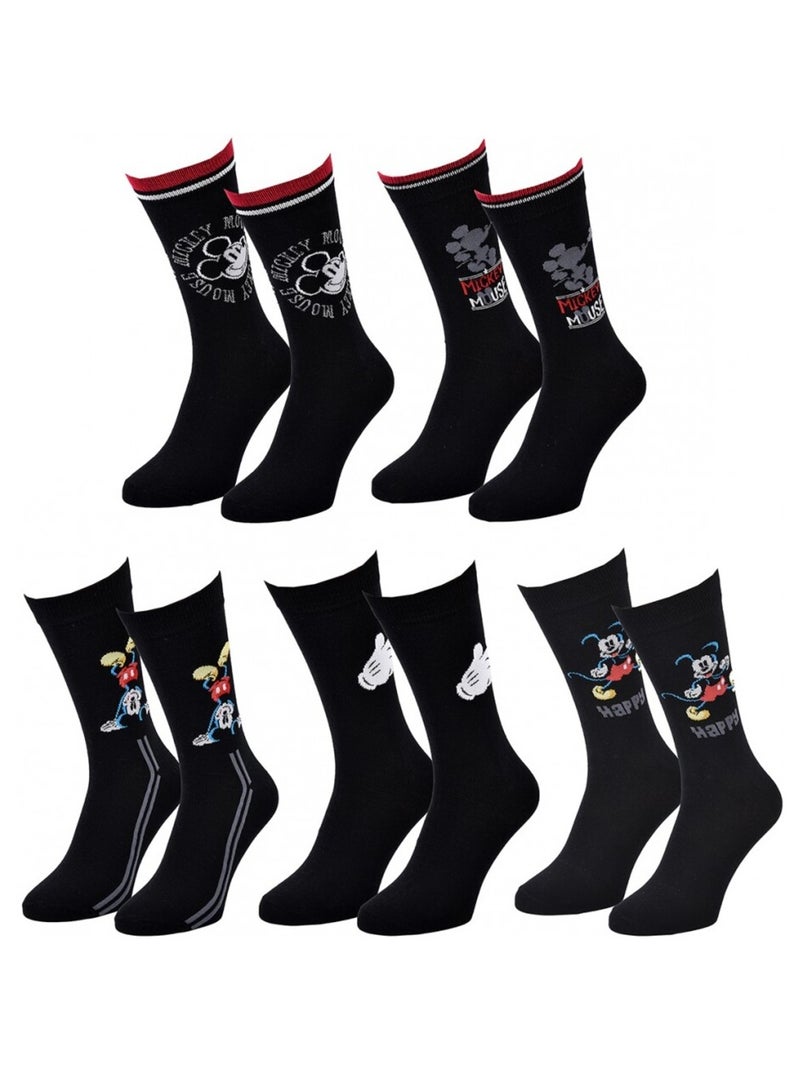Pack de 5 calcetines hombre DISNEY MICKEY MOUSE Negro - Kiabi