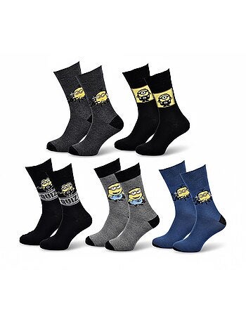 Pack de 5 calcetines hombre Minions licencia