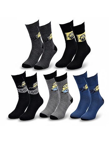 Pack de 5 calcetines hombre Minions licencia