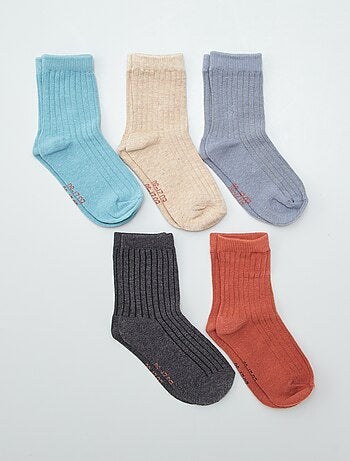 Pack de 5 calcetines lisos