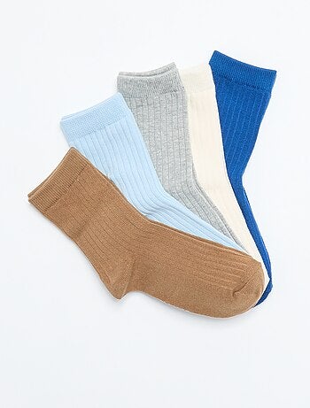 Pack de 5 calcetines lisos