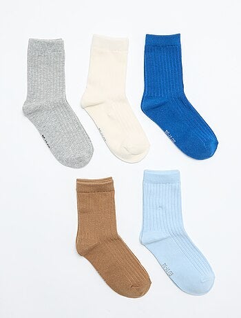 Pack de 5 calcetines lisos