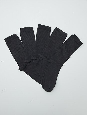 Pack de 5 calcetines lisos
