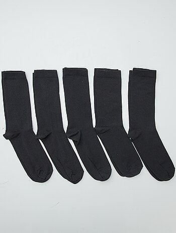 Pack de 5 calcetines lisos