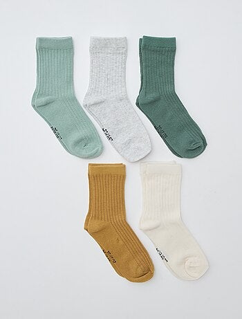 Pack de 5 calcetines lisos