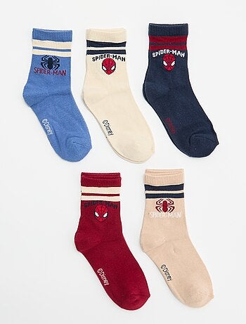 Pack de 5 calcetines 'Spider-Man' 'Marvel'
