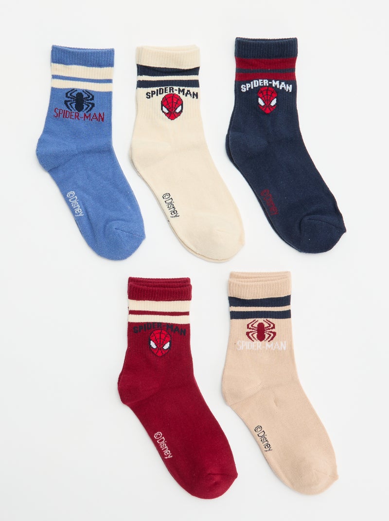 Pack de 5 calcetines 'Spider-Man' 'Marvel' Rojo - Kiabi