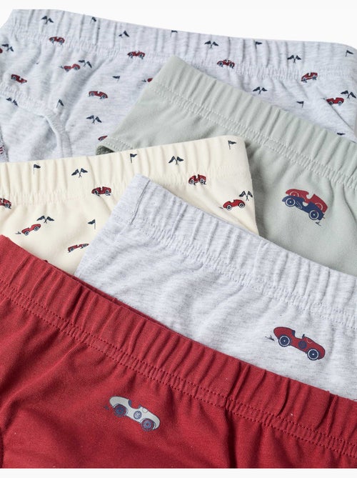 Pack de 5 calzoncillos de algodón con estampados de coches - Kiabi Pack de 5 calzoncillos de algodón con estampados de coches - Kiabi