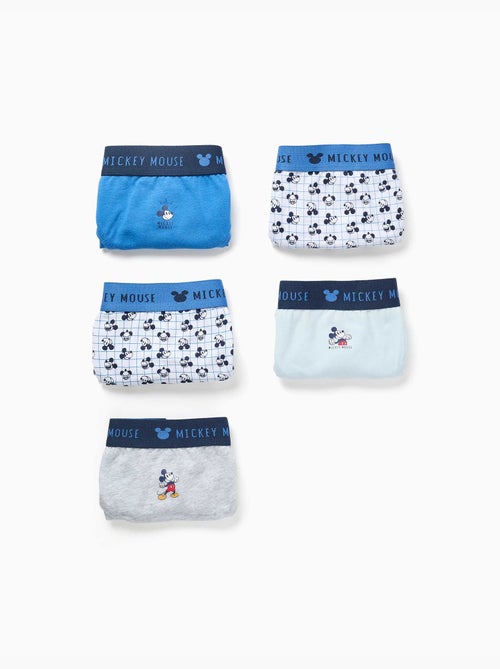 Pack de 5 calzoncillos de algodón con estampados de mickey - Kiabi Pack de 5 calzoncillos de algodón con estampados de mickey - Kiabi