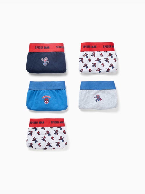 Pack de 5 calzoncillos de algodón con estampados de spider-man - Kiabi