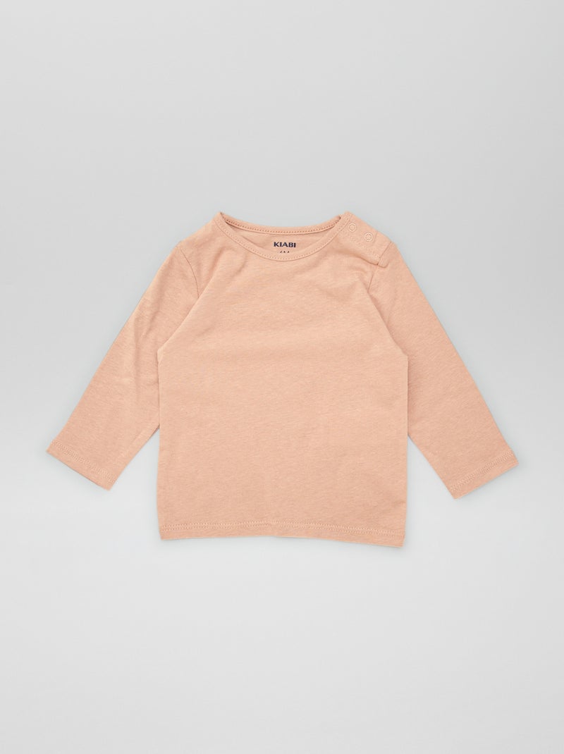 Pack de 5 camisetas lisas BEIGE - Kiabi