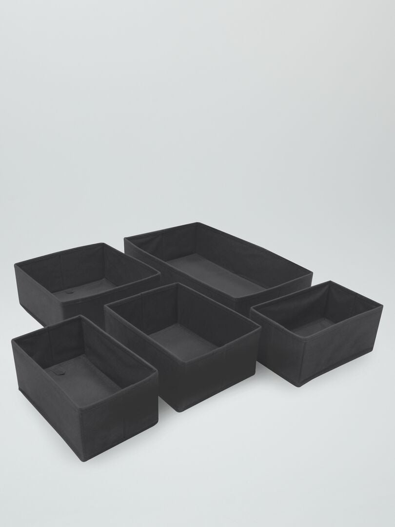 Pack de 5 cestas de almacenaje - antractita - Kiabi - 15.00€