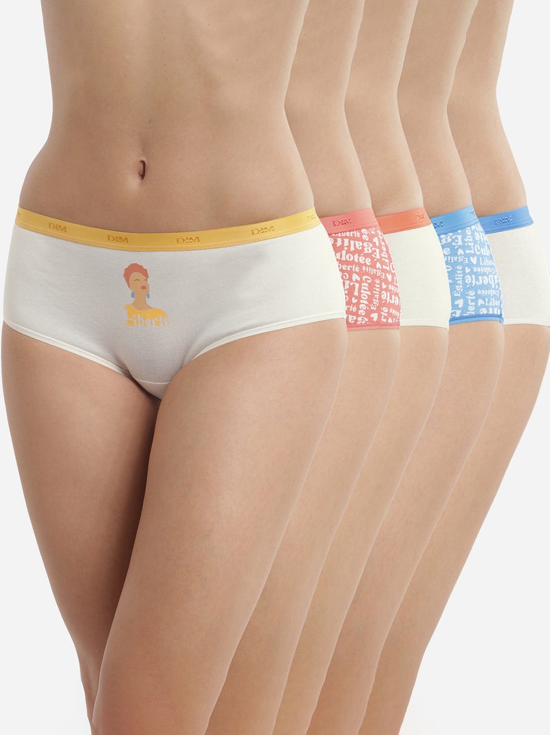 Pack de 5 culottes 'DIM pockets' BEIGE - Kiabi