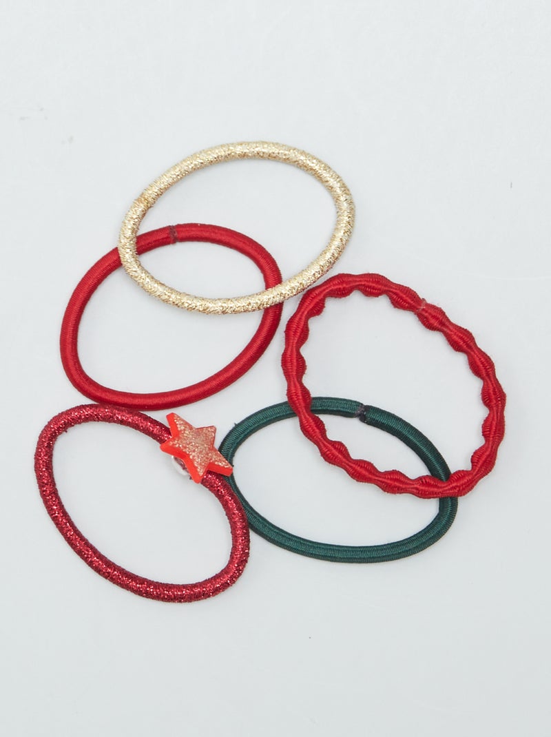 Pack de 5 gomas ROJO - Kiabi