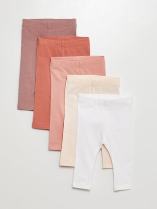 Pack de 5 leggings lisos