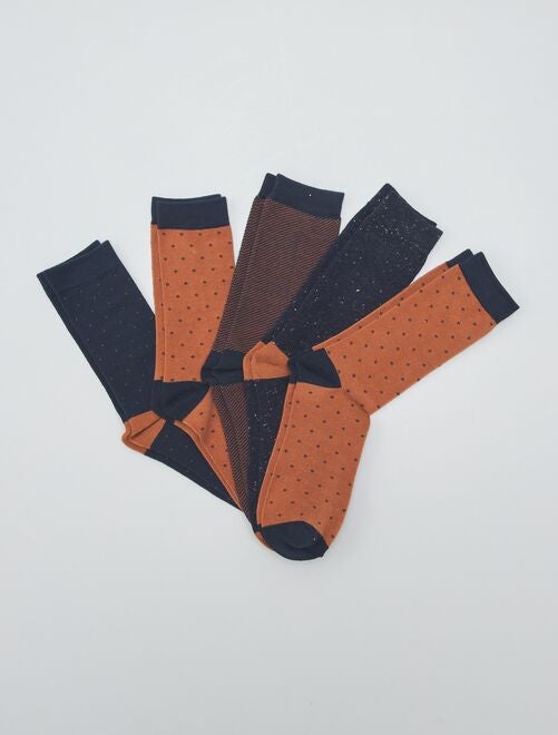 Pack de 5 pares calcetines fantasía - Kiabi