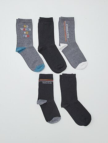 Pack de 5 pares calcetines fantasía