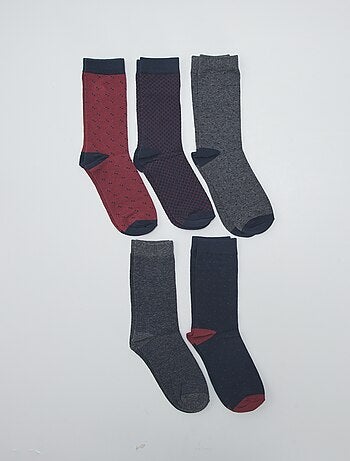Pack de 3 pares de calcetines - rojo/azul - Kiabi - 4.00€
