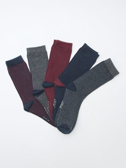 Pack de 5 pares calcetines fantasía - Kiabi
