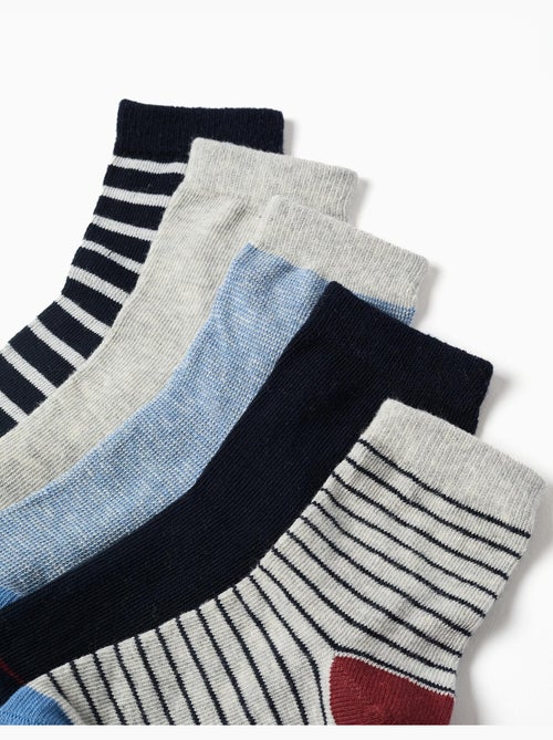 Pack de 5 pares de calcetines a rayas - Kiabi